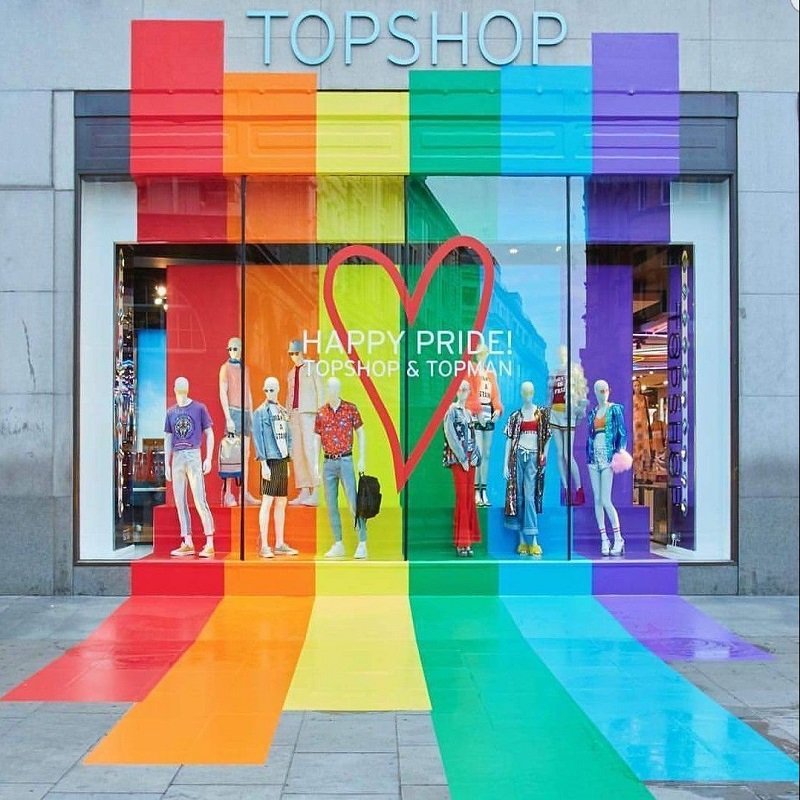 Vitrine TopShop, Pinterest